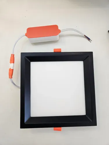 Luminaria embutir PRETO 18W 3000K