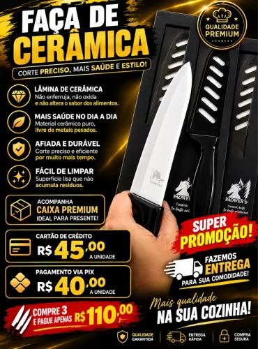 Faca de cerâmica