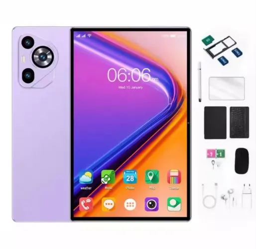 Tablet 128GB Memoria + 6GB RAM Android 13 tela de 10,1 polegadas e capa com teclado