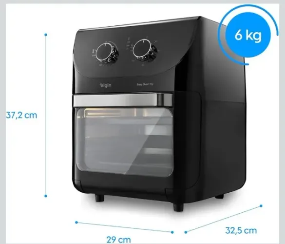 Airfryer Forno Elgin Easy Oven Fry 12L 1800W - Nova na Caixa Lacrada