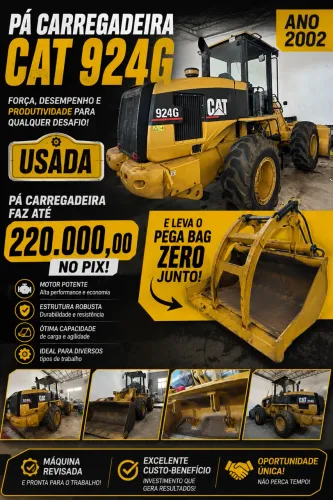 Vendo pá carregadeira cat 924g 2002