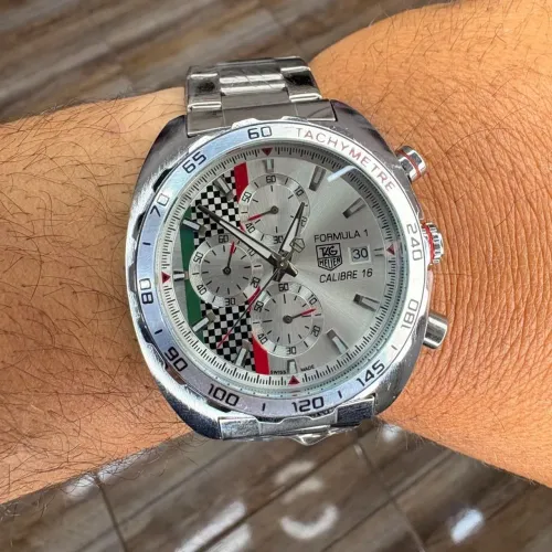 Relógio Tag H Fórmula 1 Prata Masculino Tam 47mm Envio Seguro Correios 