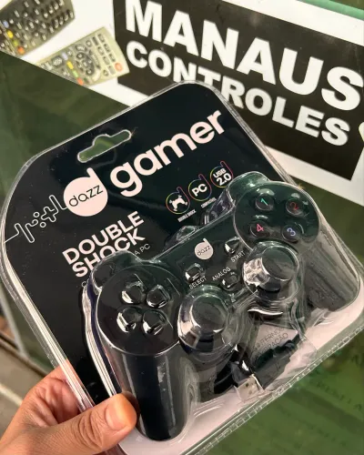 Controle Gamer Double Shock para Notebook / Pc USB 2.0