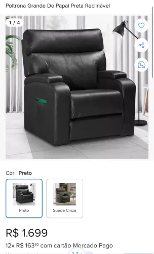 Poltrona do papai em couro