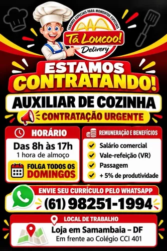 Auxiliar de cozinha