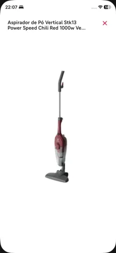 Aspirador de Pó Vertical Electrolux Stk13 Power Speed 1000W Vermelho