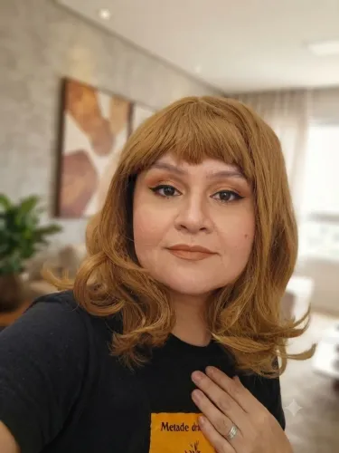 Peruca Lance cabelo ruivo idêntico ao natural