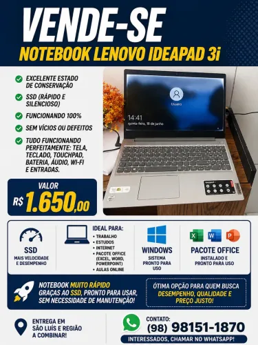 Notebook lenovo ideaped