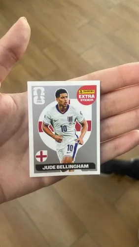 Figurinha Extra Sticker Jude Bellingham Prata - Copa do Mundo 2026 Original Panini