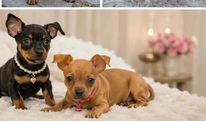 Cãozinho esperto e saudável Pinscher/Pincher/Pinsher/Pintier