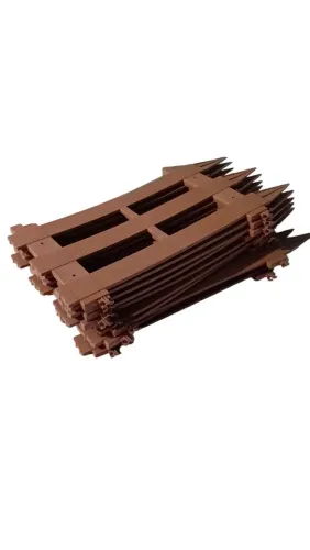 Kit com 10 cercas de plástico marrom 