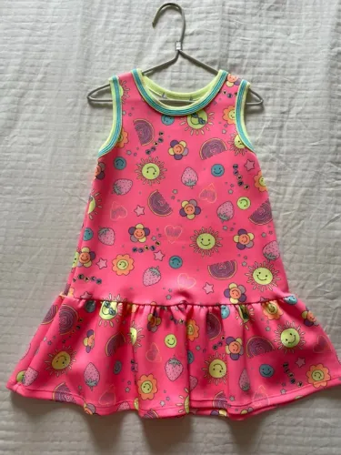 vestido estampado 4 anos tecido de biquini