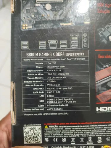 Placa-Mãe Gigabyte B660M Gaming X DDR4 ? LGA 1700