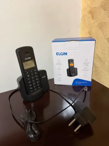 Telefone sem fio preto ELGIN TSF-8001