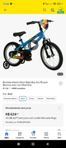Bicicleta aro 16" top