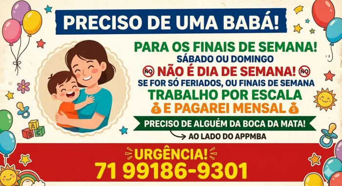 PRECISO DE BABÁ