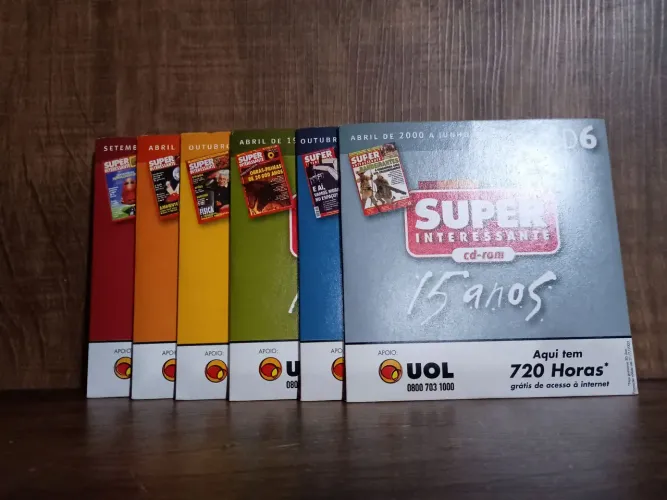 6 cds rom super interessante 15 anos usados na condição das fotos