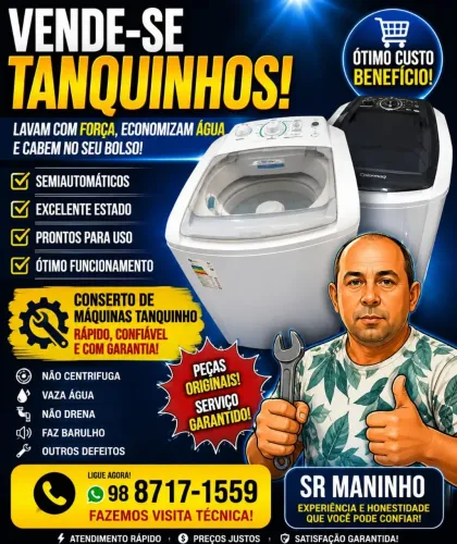 Concerto de máquinas e tanquinhos