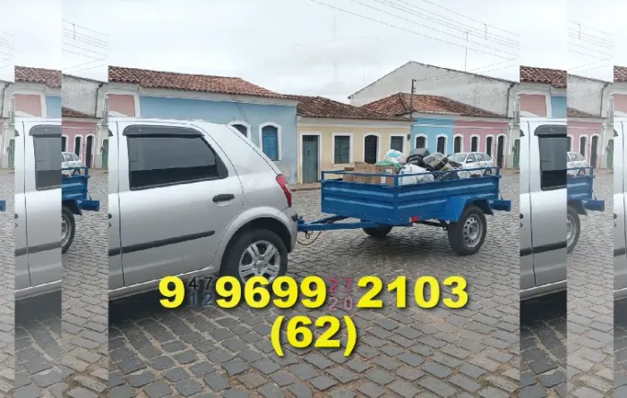 Frete rápido! Transporte de cargas c/ carretinha disponível para sua necessidade!