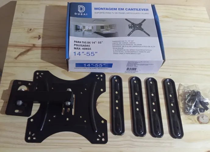 SUPORTE PARA TV PAINEL E PAREDE ARTICULADO DE 14 A 55 POLEGADAS