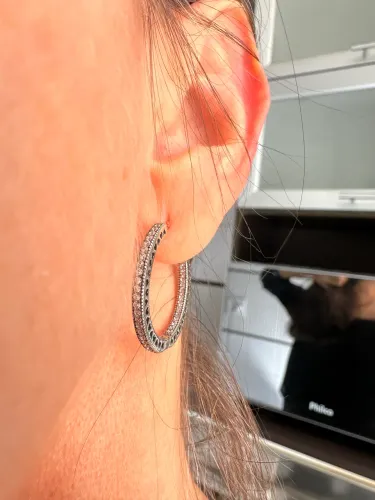 Brincos originais Swarovski com pedras de cristal lapidado
