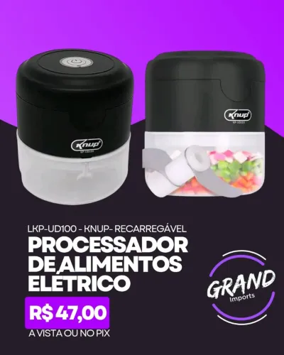 Processador de alimentos recarregável