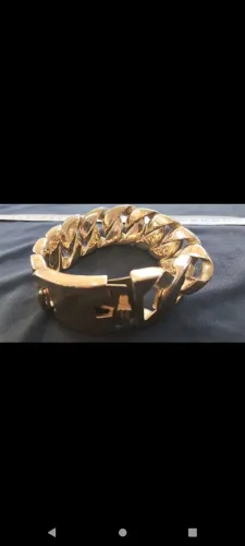 Pulseira GG inox dourada 