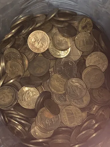 1kg de moedas de réis amarelo para coleção joia ou revenda