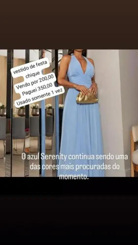 Vestido azul Serenity para festa *