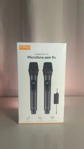 Microfone duplo, sem fio
