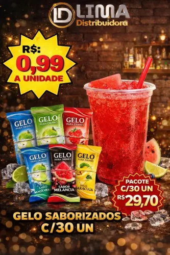 Gelo saborizado