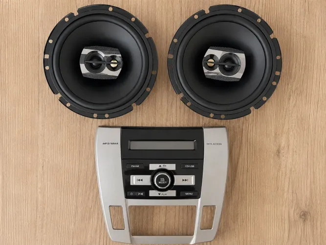 Rádio Som CD MP3 Honda City 9/14 com moldura + alto-falante de porta pionner