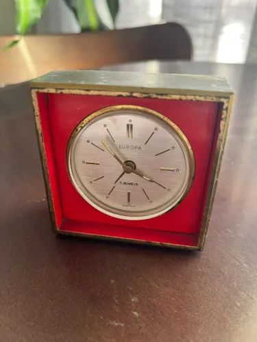 Relógio Vintage Alemão Europa 7 Jewels (Antigo Anos 50/60) - Para Decoração