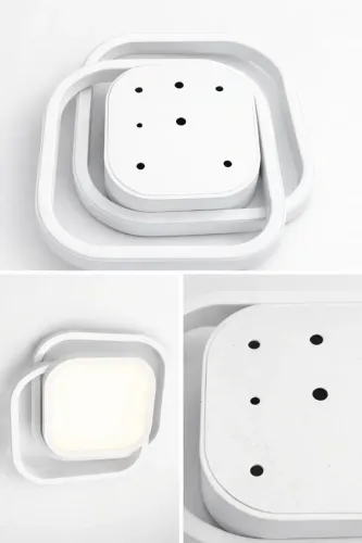 Luminária Teto Plafon De Led Sobrepor Moderna 3 Em 1 Bivolt