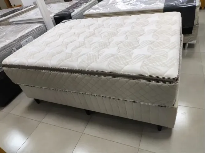 Conjunto Box de Casal King Size splendido 1,93x203x32cm - Bom Pastor (FAZEMOS ENTREGA)
