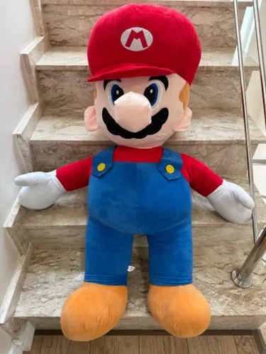 Mario pelúcia gigante 1 metro