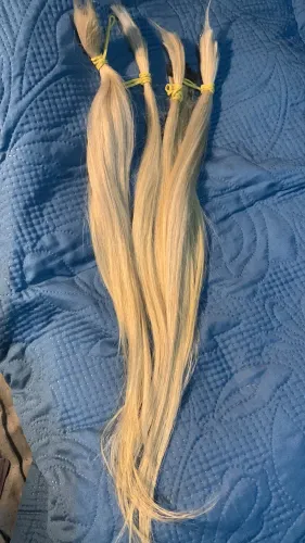 Cabelo humano brasileiro louro clarissimo para manutenção mega hair