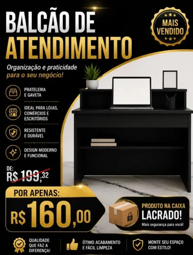 Balcão para atendimento