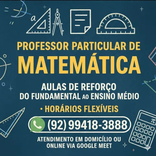 PROFESSOR PARTICULAR DE MATEMÁTICA!!!