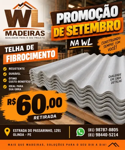Promoção de telha