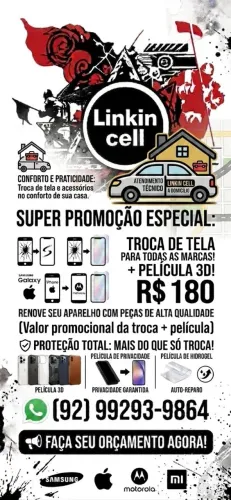 Troca de tela do seu celular no conforto da sua casa