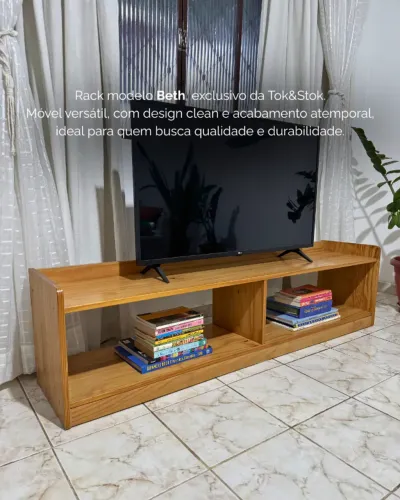 Rack Beth Tok&Stok - Madeira Maciça Freijó - 160cm (Impecável)