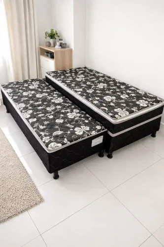 Cama Box Solteiro Com Auxiliar Charm Luxo - Entrega imediata!!