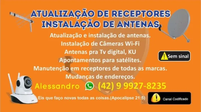 Antenas Receptores e Câmeras