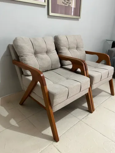 Par de Poltronas Bege
