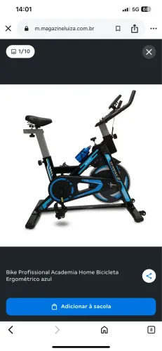 Bicicleta bike ergométrica