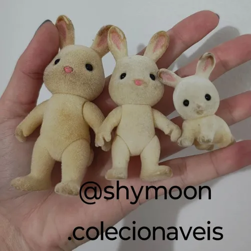 Família coelhos chocolate sucata - Sylvanian Families