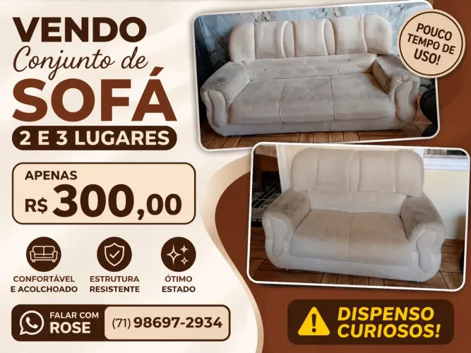 Conjunto de sofá por apenas 300,00 reais