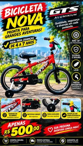 Bicicleta infantil nova aro16