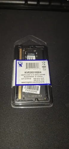 Memória RAM Kingston 4GB DDR4 2666MHz Notebook - Nova